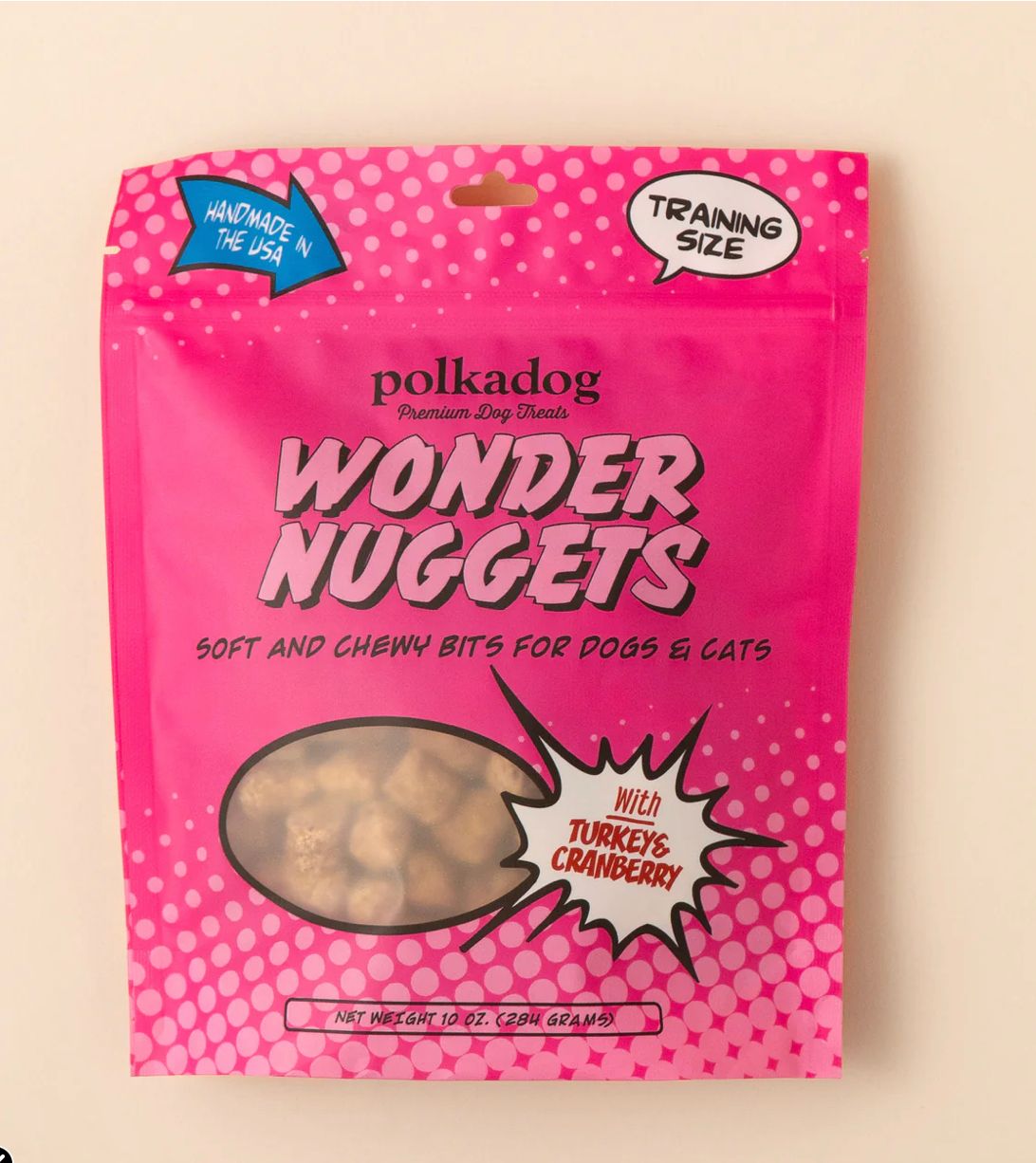 *POLKADOG WONDER NUGGETS TURKEY DOG TREAT 10OZ