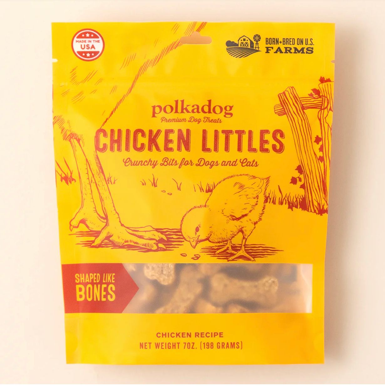 POLKADOG CHICKEN LITTLE BONES DOG TREAT 7OZ