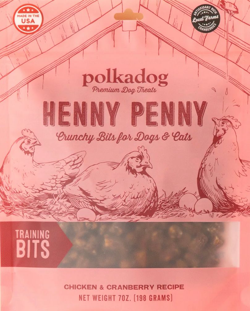 *POLKADOG HENRY PENNY BITS DOG TREAT 7OZ