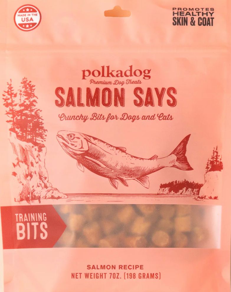 *POLKADOG SALMON SAYS TRAINING BITES DOG TREAT 7OZ
