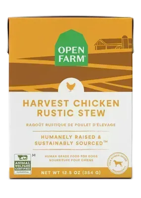 OPEN FARM HARVEST CHICKEN RUSTIC STEW WET DOG FOOD 12.5OZ