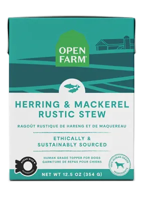 OPEN FARM HERRING &amp; MACKEREL RUSTIC STEW WET DOG FOOD 12.5OZ