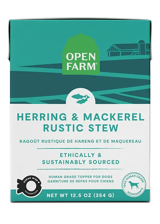 OPEN FARM HERRING &amp; MACKEREL RUSTIC STEW WET DOG FOOD 12.5OZ