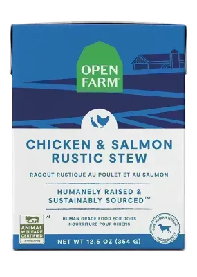 OPEN FARM CHICKEN &amp; SALMON RUSTIC STEW WET DOG FOOD 12.5OZ