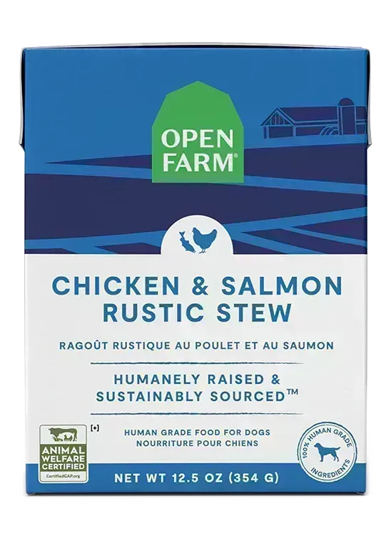 OPEN FARM CHICKEN &amp; SALMON RUSTIC STEW WET DOG FOOD 12.5OZ
