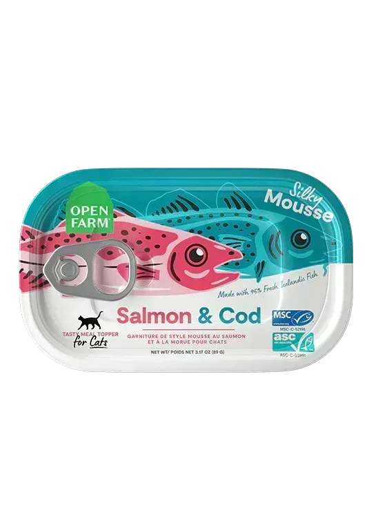 *OPEN FARM SALMON &amp; COD TOPPER FOR CATS 3.17OZ