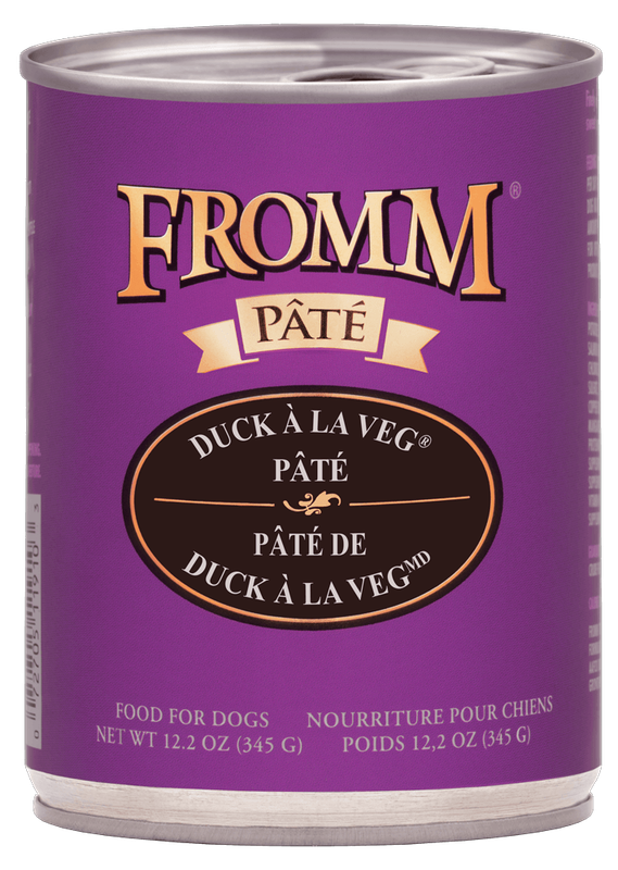 *FROMM GOLD DUCK A LA VEG PATE DOG FOOD 12.2 OZ