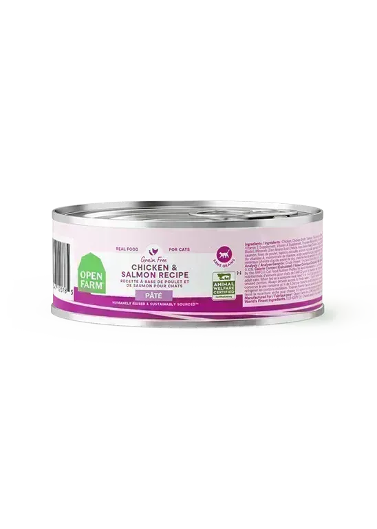 *OPEN FARM CHICKEN &amp; SALMON PATE FOR CATS 2.8OZ