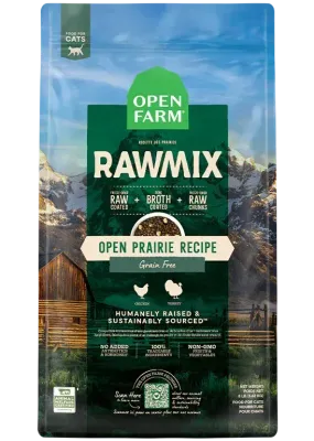 *OPEN FARM OPEN PRAIRIE GRAIN-FREE RAWMIX FOR CATS 8LBS