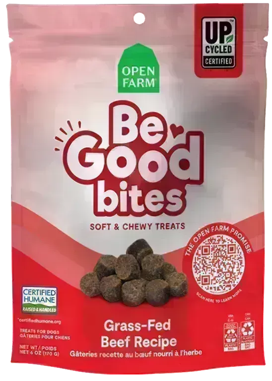 OPEN FARM BE GOOD BITES GRASS-FED BEEF DOG TREAT 6OZ