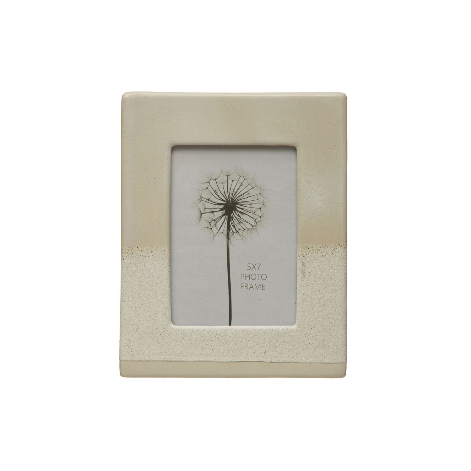2024 AH2519 5X7 GLAZED STONEWARE PHOTO FRAME