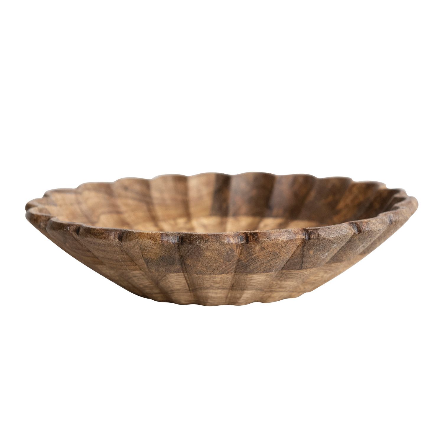 2024 DF7030 MANGO WOOD SCALLOPED BOWL 