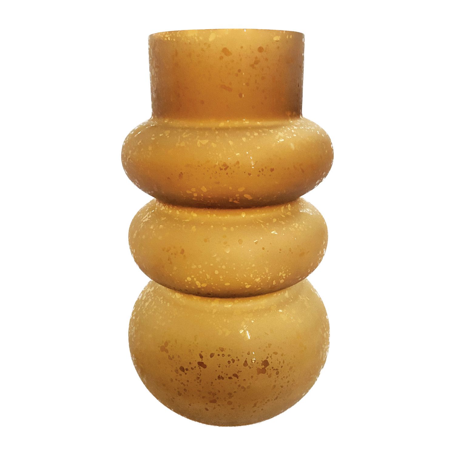 2025  CF3812 FROSTED RECYCLED BROWN GLASS VASE