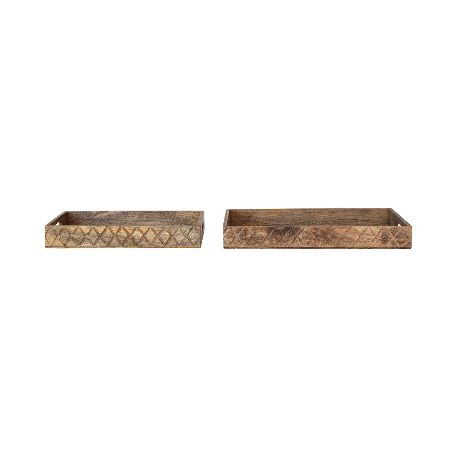 2025  CF3852 MANGO WOOD TRAYS &amp; DIAMOND PATTERN