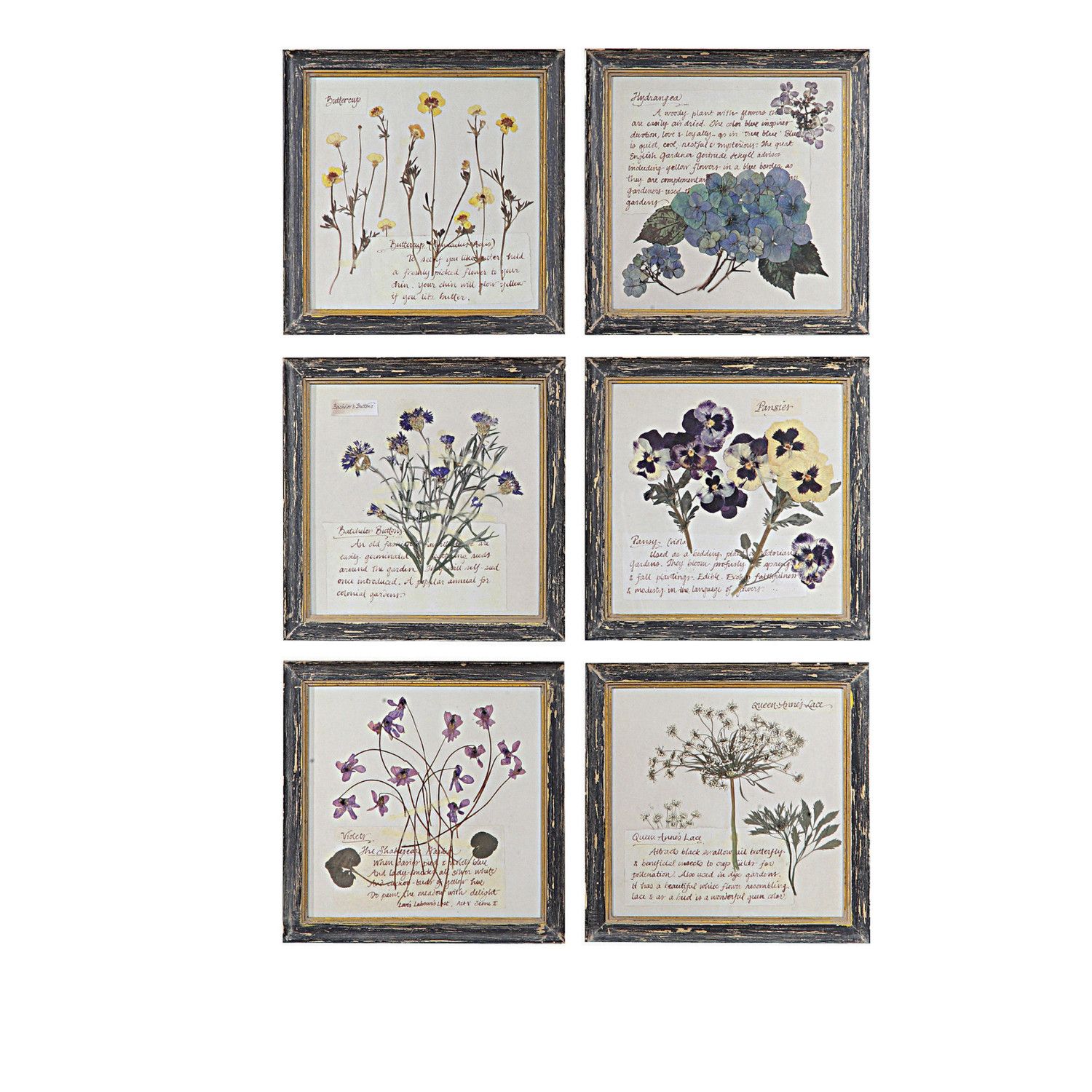 2025  DE5316A  - 9-3/4&quot; Square Wood Framed Wall Plaque 6 styles 
