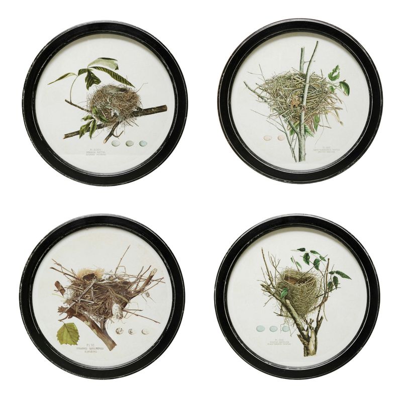 2025 DF4074A ROUND VINTAGE NEST PRINT