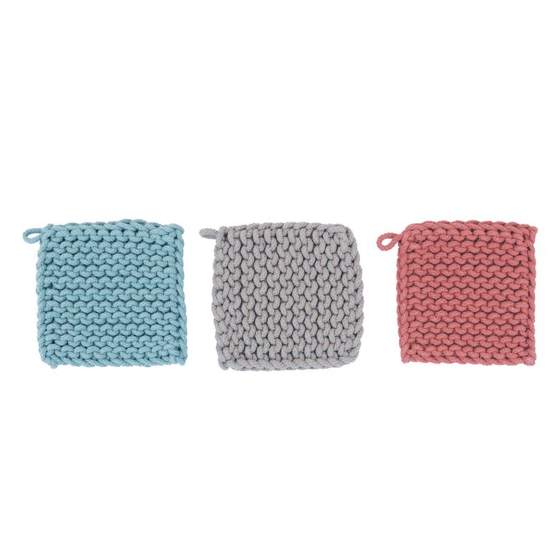 2024 DF5467A SQUARE COTTON CROCHET POTHOLDER