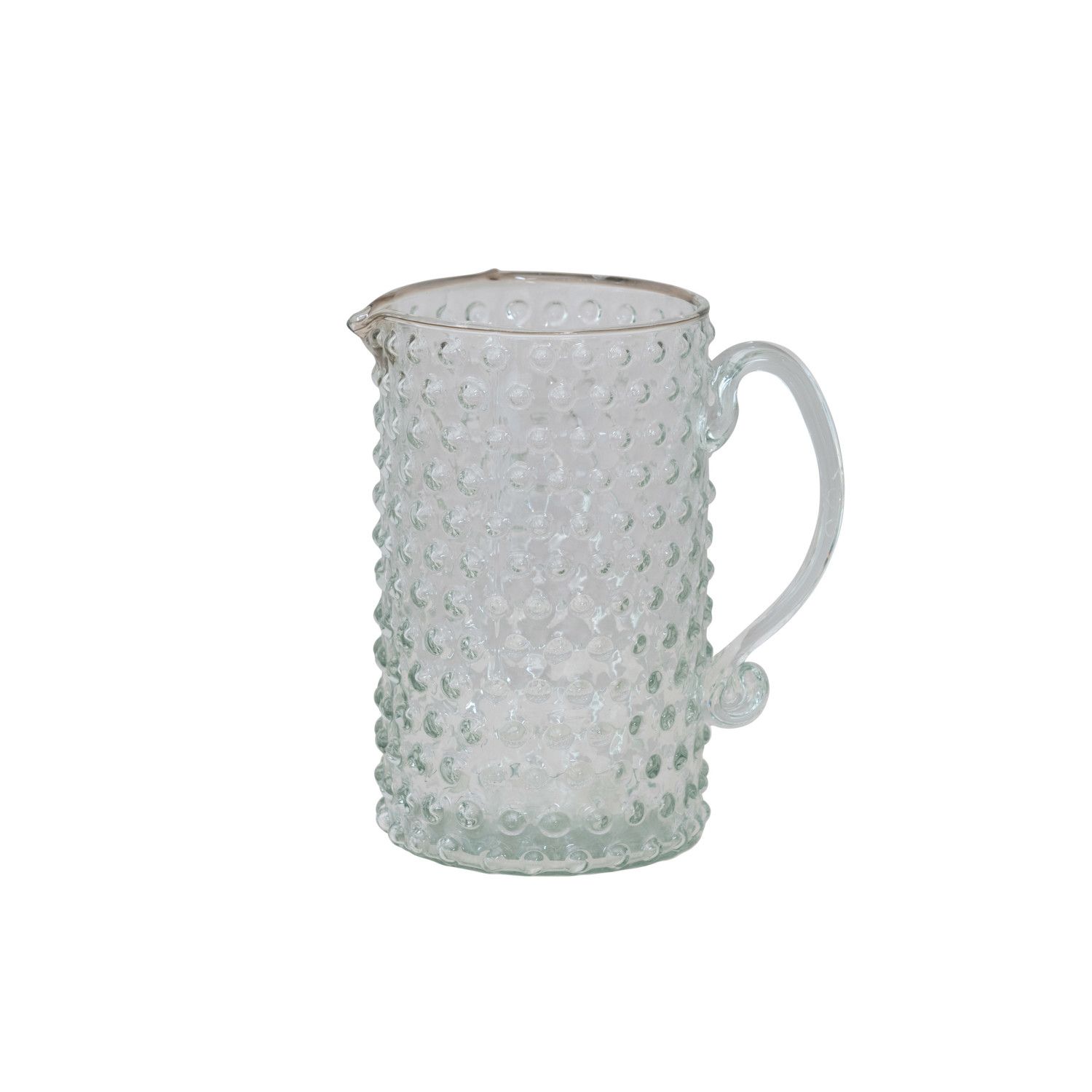 2025  DF6816 42 oz. Hand-Blown Glass Hobnail Pitcher
