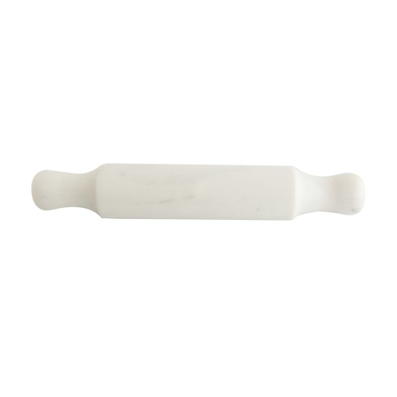 2025  DF8505 12&quot;L MARBLE ROLLING PIN WHITE