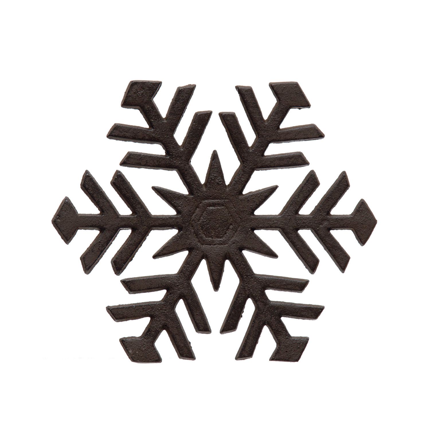2024 XS0920 8-1/2&quot;L x 7-1/2&quot;W Cast Iron SNOWFLAKE TRIVET