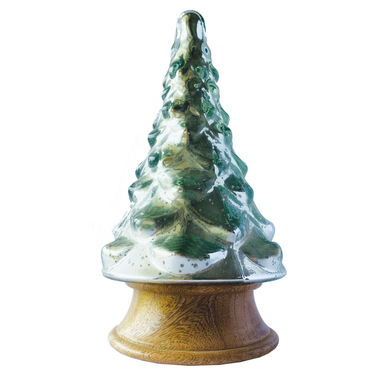 2025 XS4973 MERFCURY GLASS TREES W/ WOOD BASE