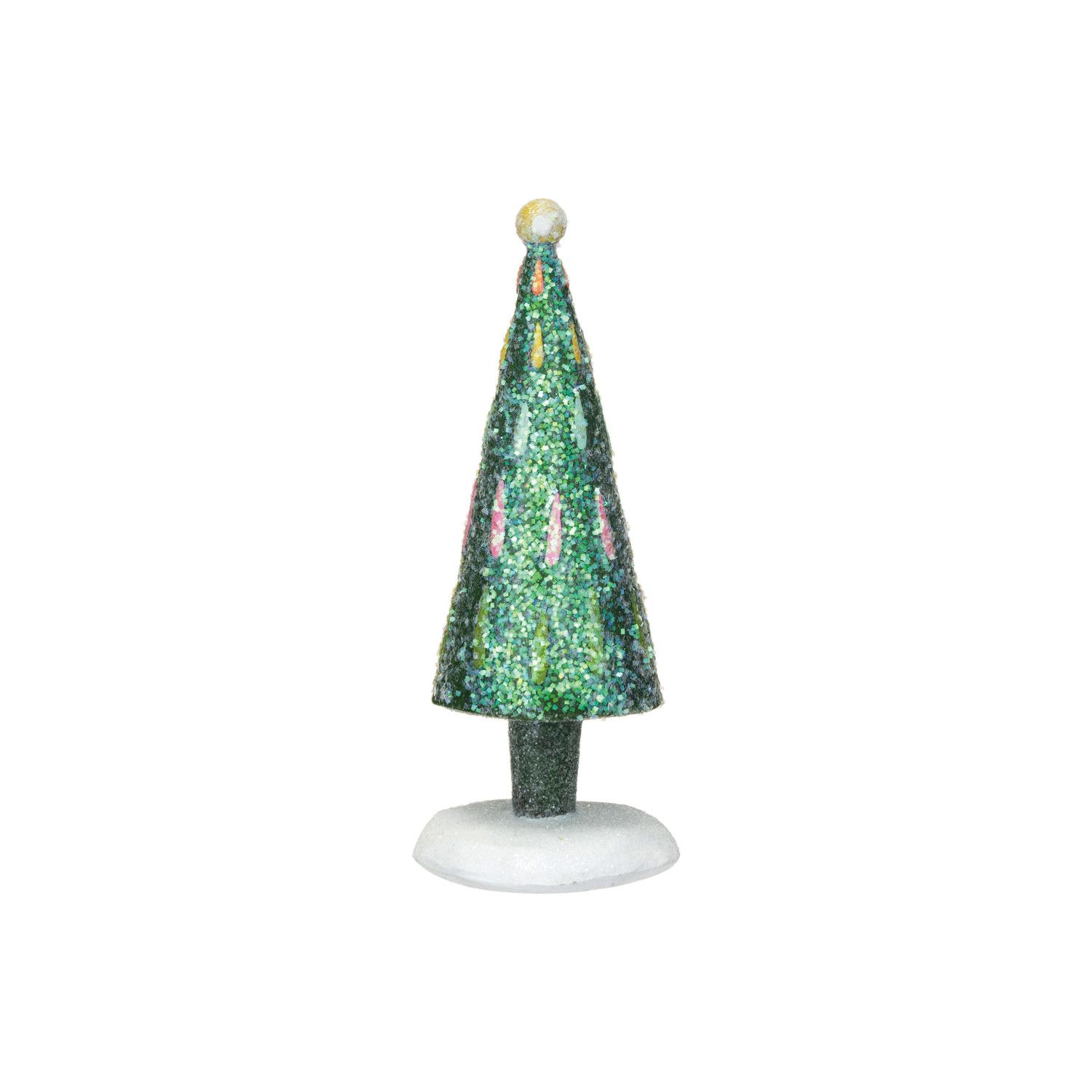 2025  XS5295 2&quot; ROUND RESIN CHRISTMAS TREE LINES AND GLITTER