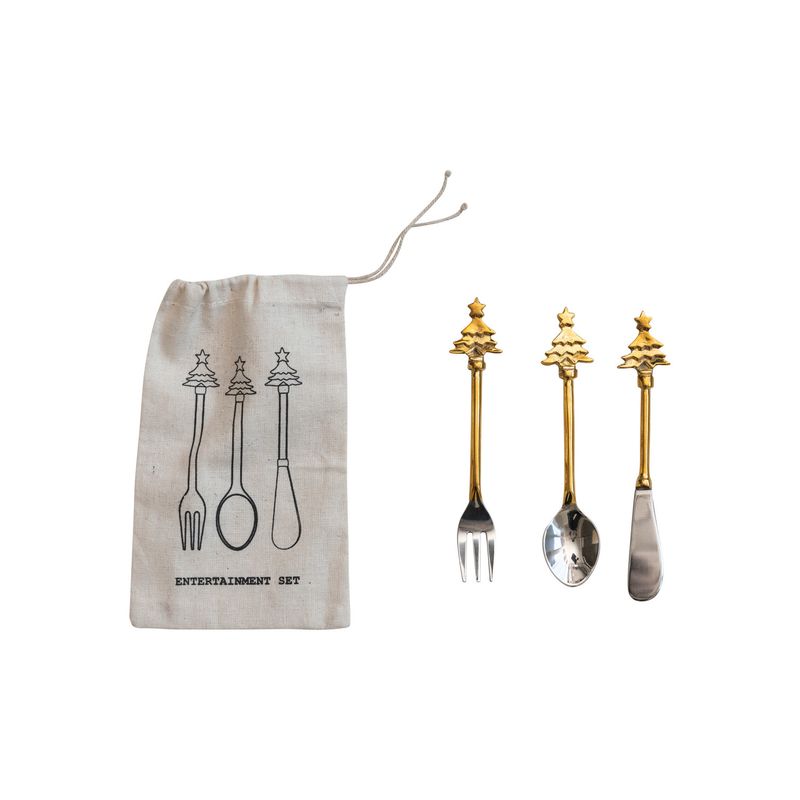 2024 XS5383 STAINLESS STEEL APPETIZER UTENSILS W/TREE