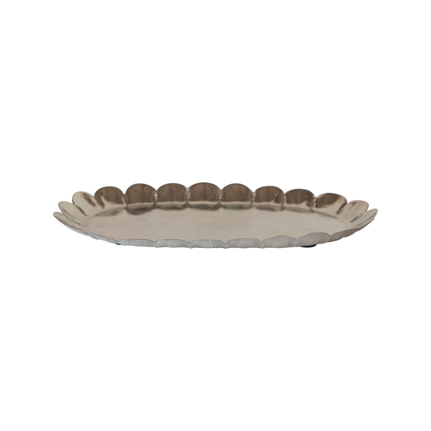 2025  XS5523 DECORATIVE METAL SCALLOPED TRAY
