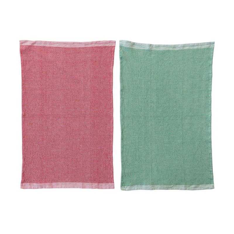 2024  XS5663A STONEWASHED COTTEN WAFFLE WEAVE TEA TOWELS
