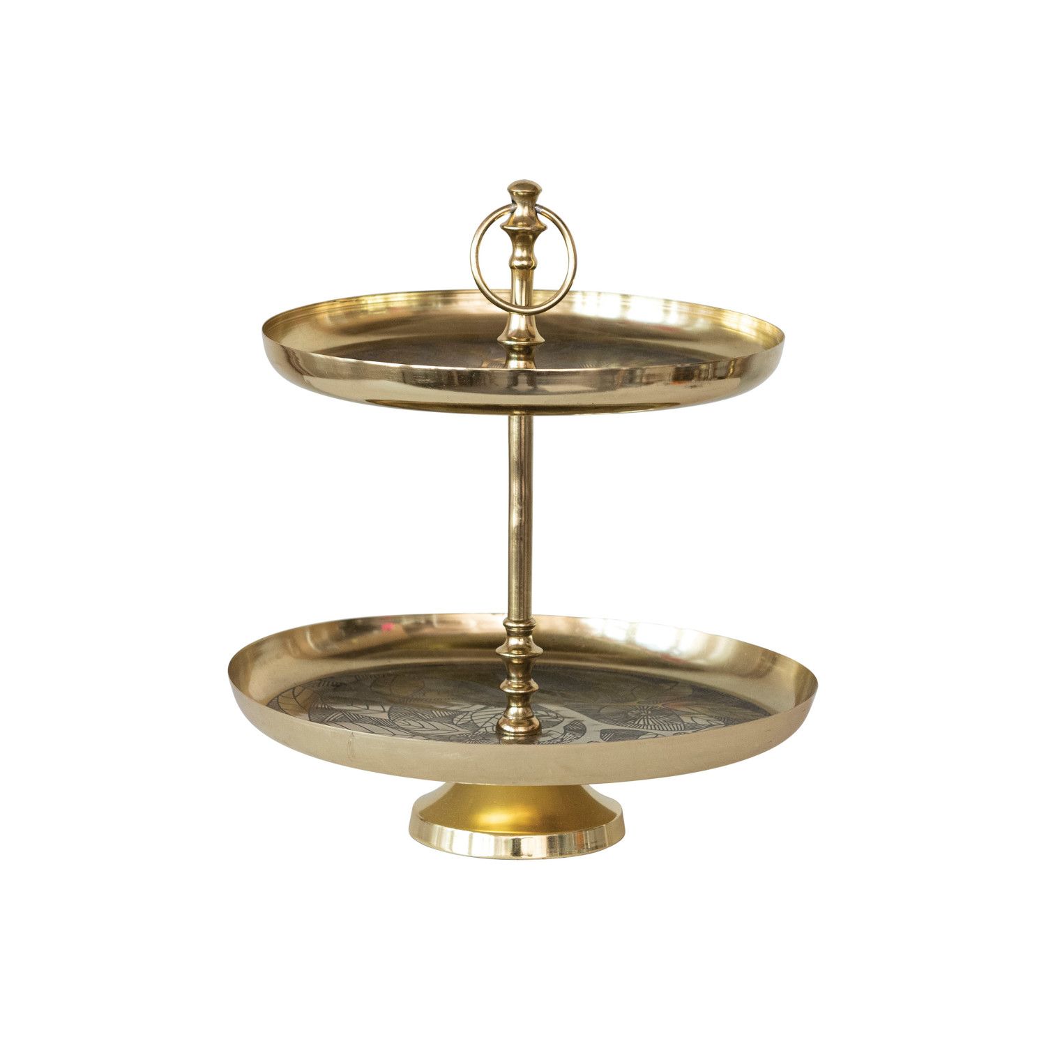 2025  XS5558 METAL &amp; ALUMINUM 2-TIER TRAY WITH TREE