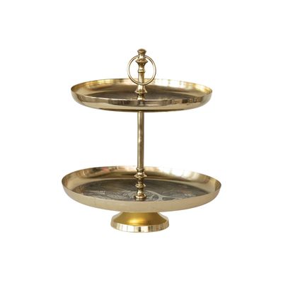 2025  XS5558 METAL &amp; ALUMINUM 2-TIER TRAY WITH TREE