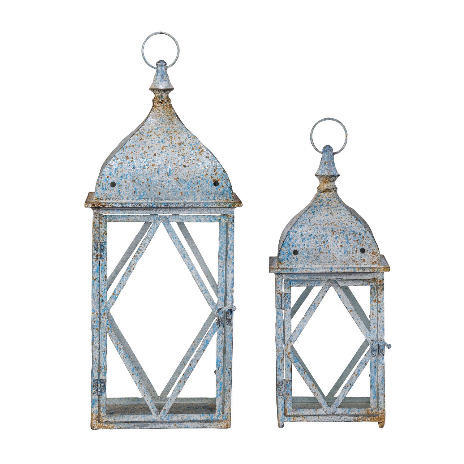 2025  XS5849 METAL &amp; GLASS LANTERNS