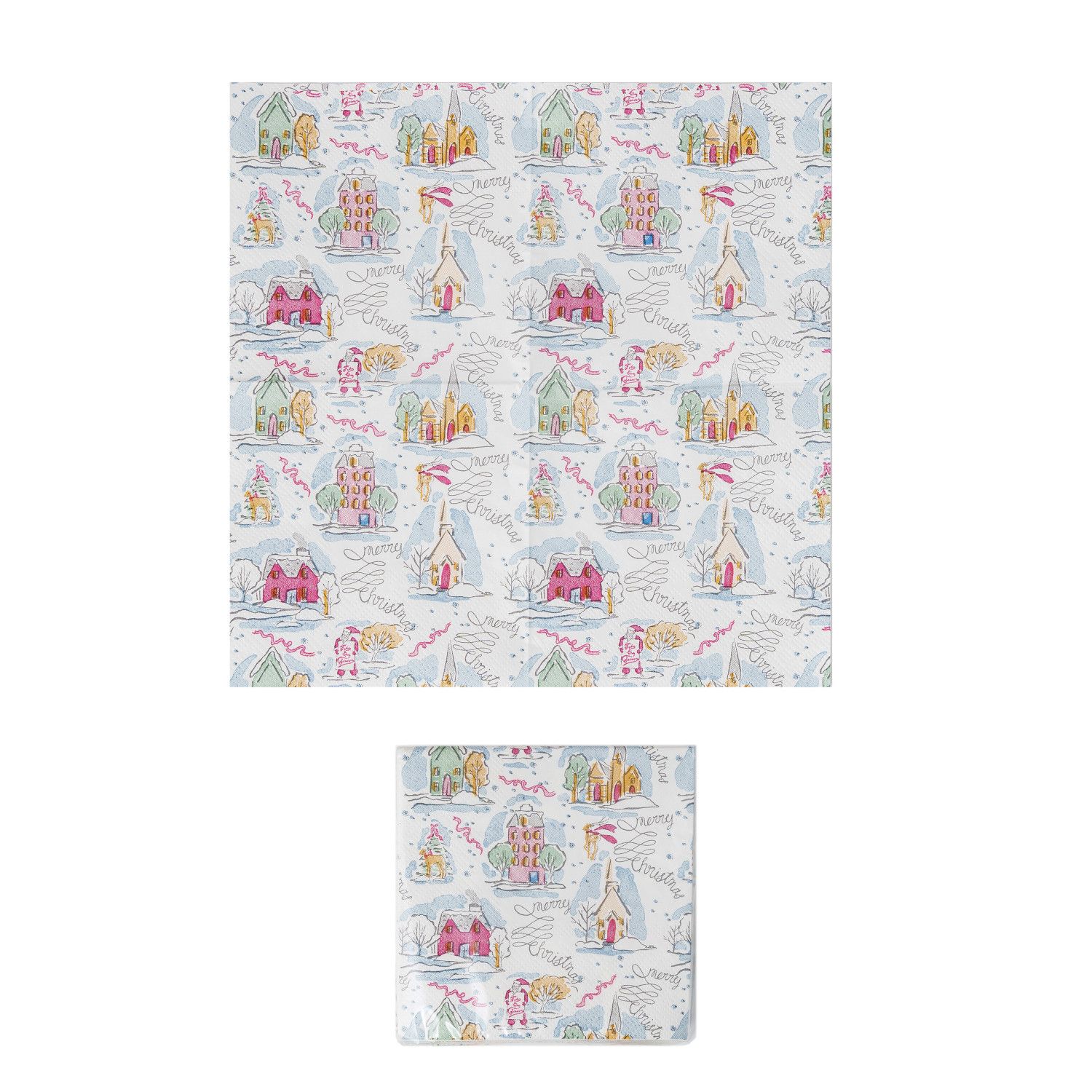 2024 XS5869 4&quot; SQ PAPER COCKTAIL NAPKIN MERRY CHRISTMAS