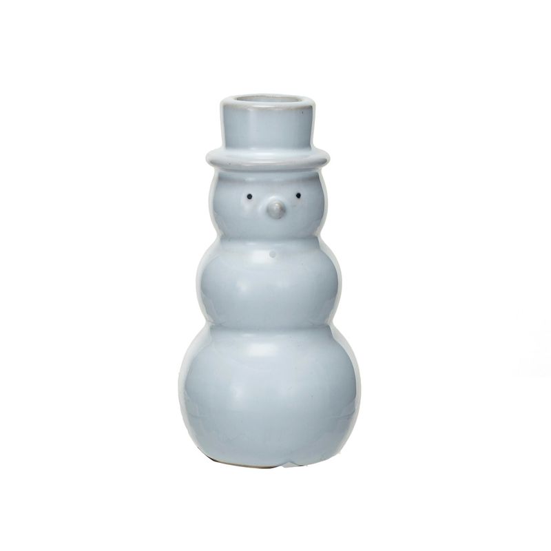 2024 XS5954 STONEWARE SNOWMAN TAPER HOLDER