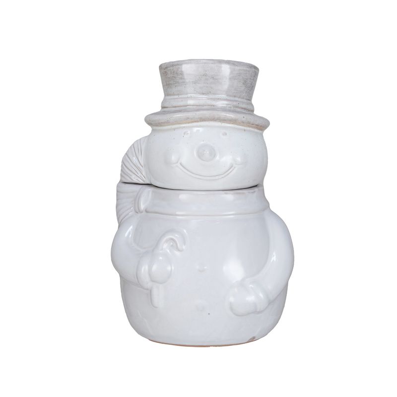 2024 XS5968 STONEWARE SNOWMAN COOKIE JAR