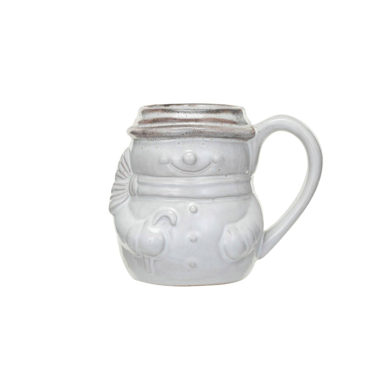 2024 XS5969 STONEWARE SNOWMAN SHAPED MUG