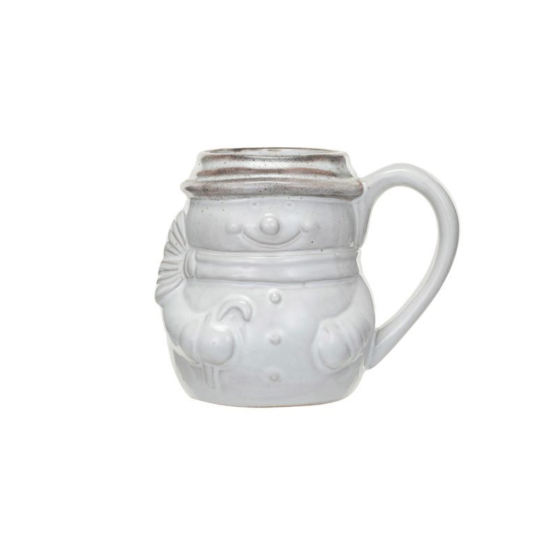 2024 XS5969 STONEWARE SNOWMAN SHAPED MUG