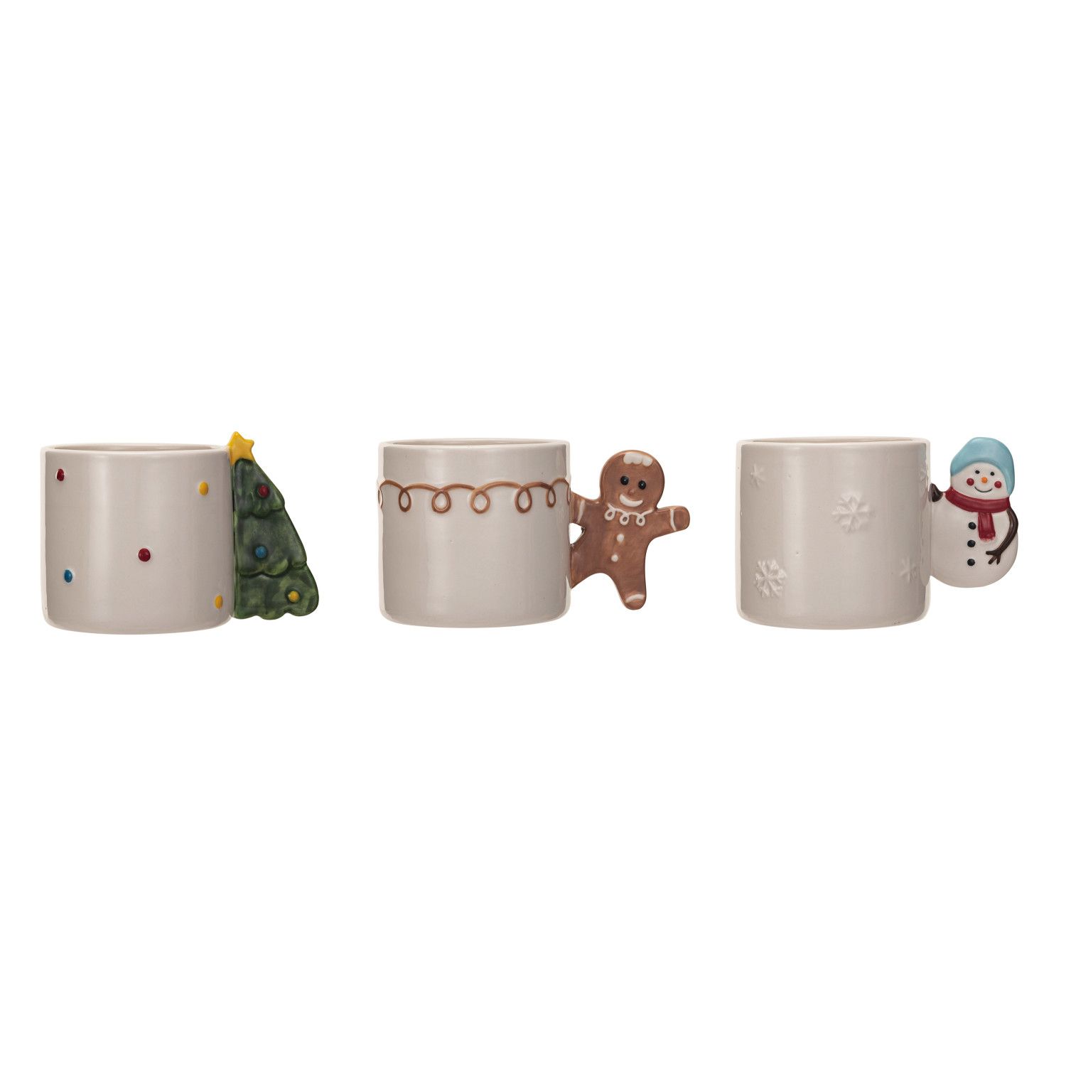 2025  XS5979A STONEWARE MUG WITH HOLIDAY SHAPED HANDLE
