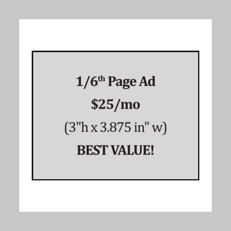 1/6 Page Advertisement