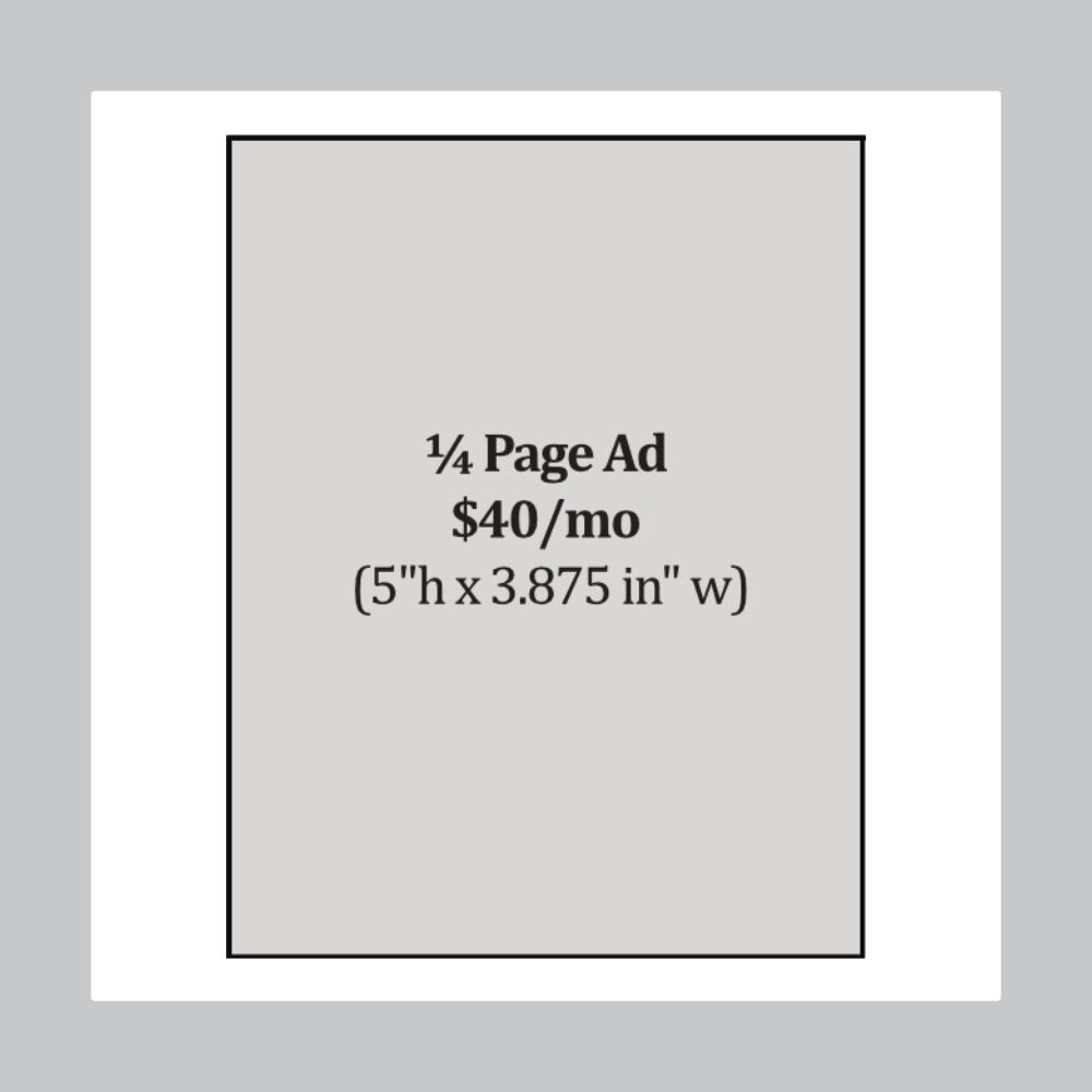 1/4 Page Advertisement