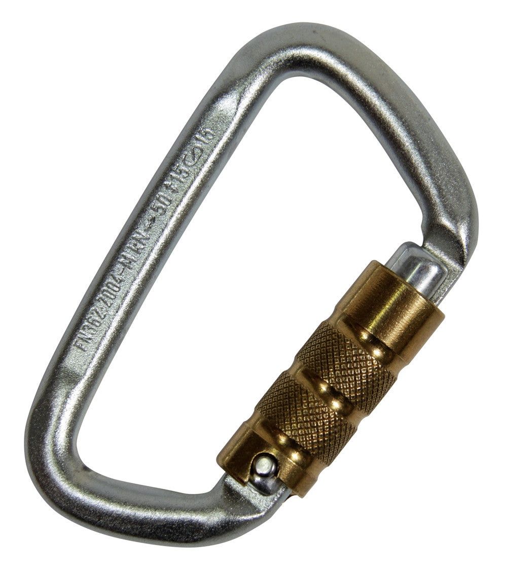 Climbing Technology D Triple Lock Steel Carabiner
