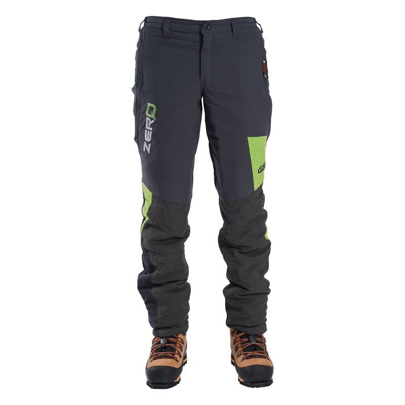 Clogger Zero Gen2 Light and Cool Men&#39;s Chainsaw Trousers - Grey/Green PLUS 360 Calf