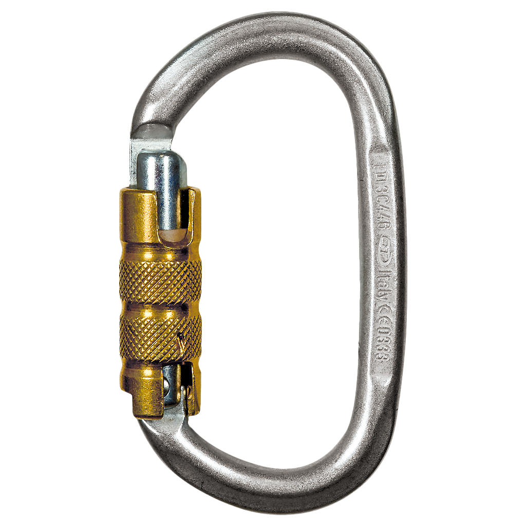 Climbing Technology Pillar Steel Oval Triple Lock Carabiner