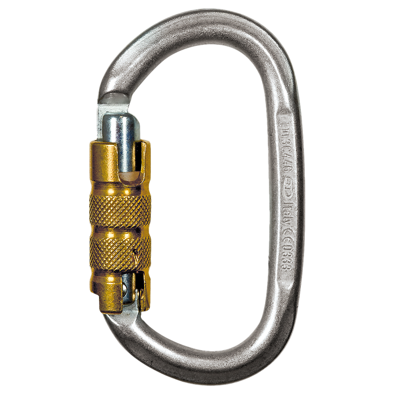 Climbing Technology Pillar Steel Oval Triple Lock Carabiner