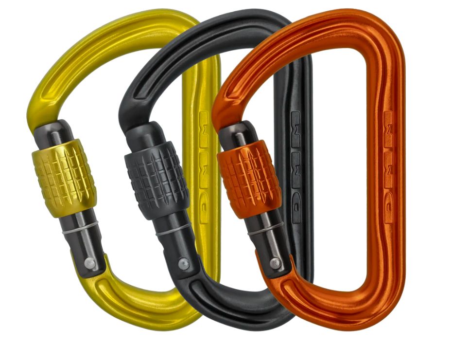 DMM Shadow Screwgate 3 Pack Carabiner Lime/Grey/Orange