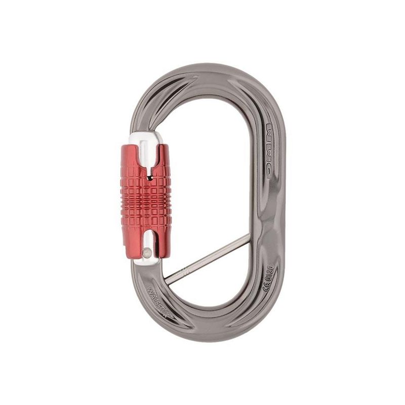 DMM Perfect O Captive Bar Kwiklock Titanium/Red Carabiner