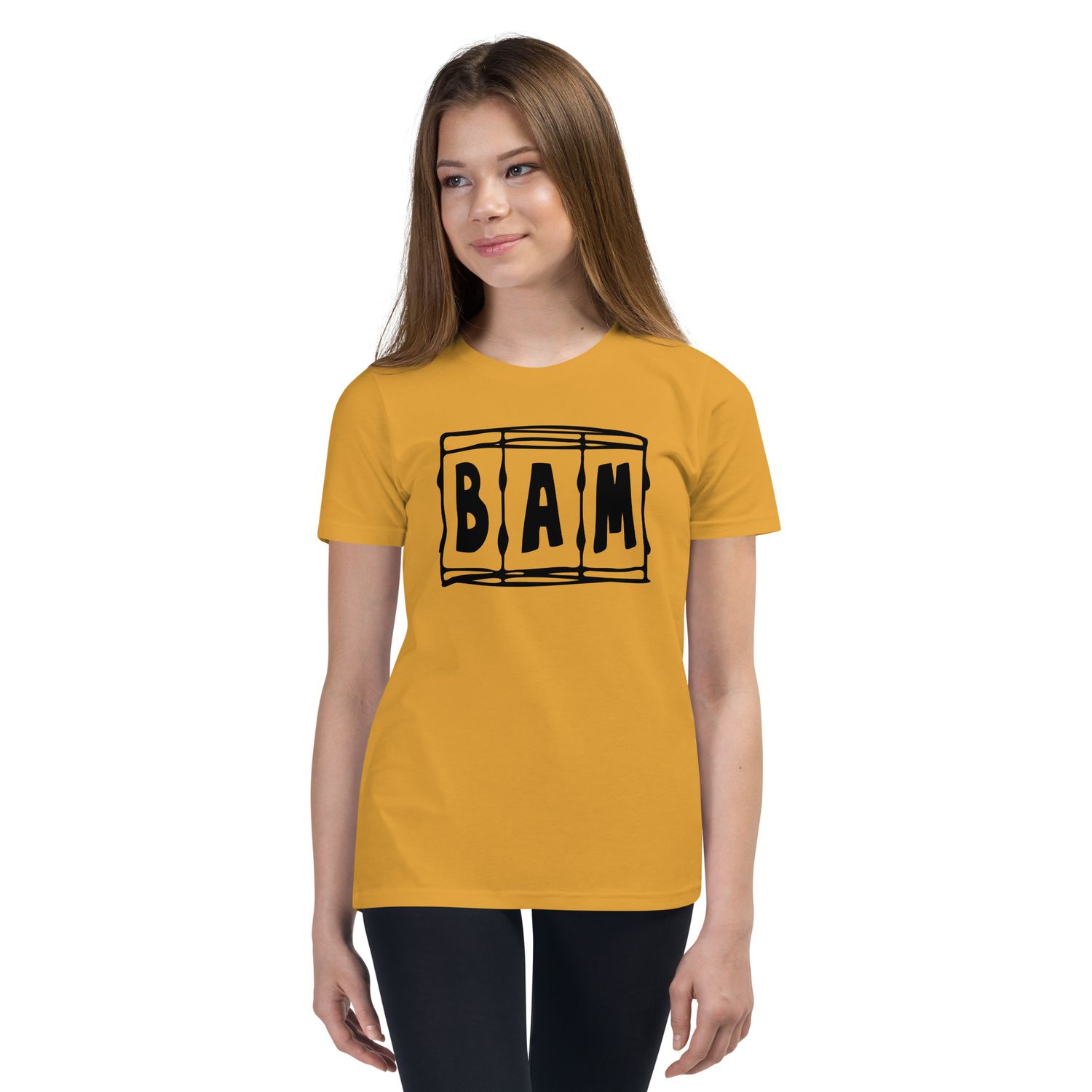 Youth BAM Logo - Mustard & White