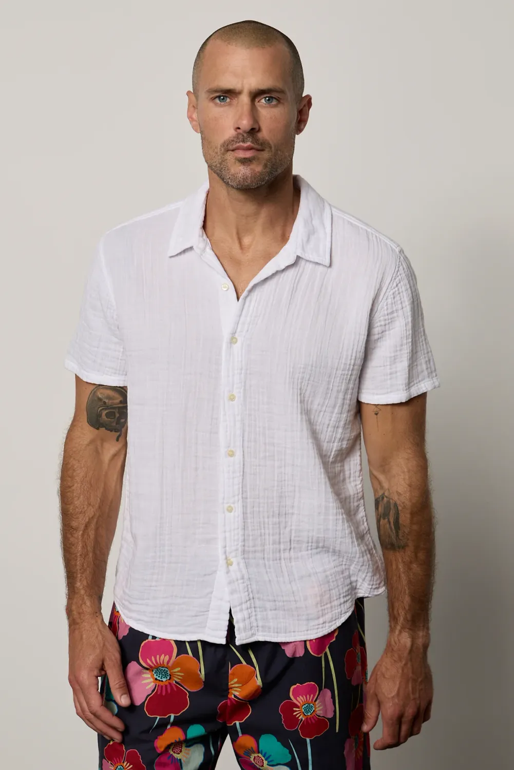CHRISTIAN BUTTON-UP , Color: WHITE, Size: S
