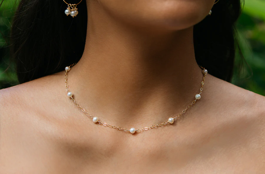 KELSEY PEARL CHOKER NECKLACE
