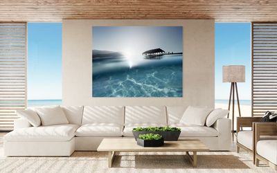 HANALEI SUNSET ON CANVAS 55x70 - ROLLED ONLY NOT FRAMED